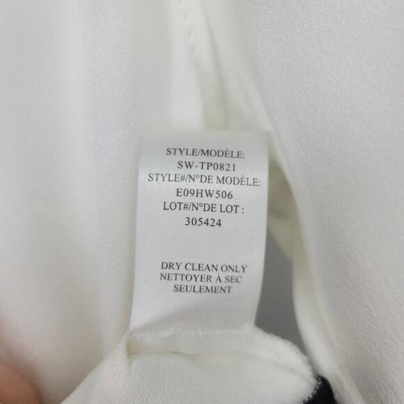 Helmut Lang Zipper Back Black and White Colorblock Blouse Top Size P/XS - Picture 4 of 7